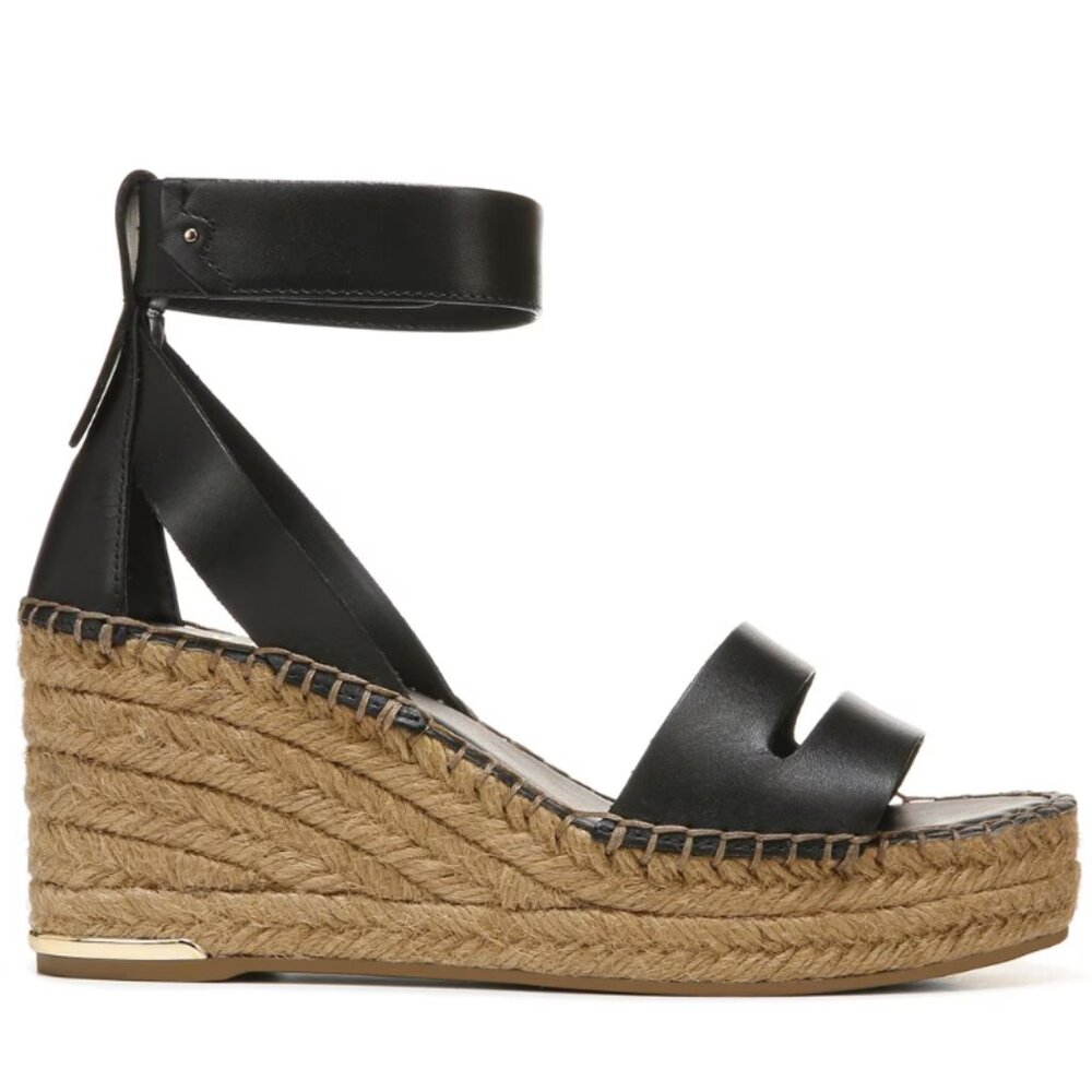 Franco Sarto Black Wedge Sandals